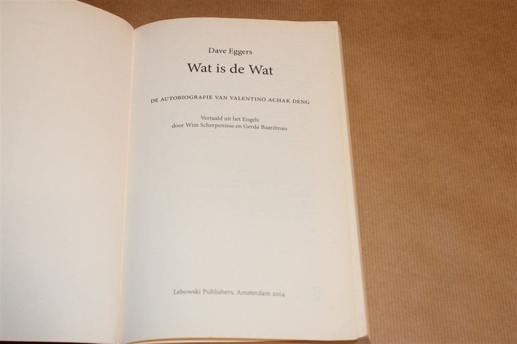 Wat is de Wat — Dave Eggers — Ware Vluchtelingenroman, Boeken, Ophalen of Verzenden, Gelezen