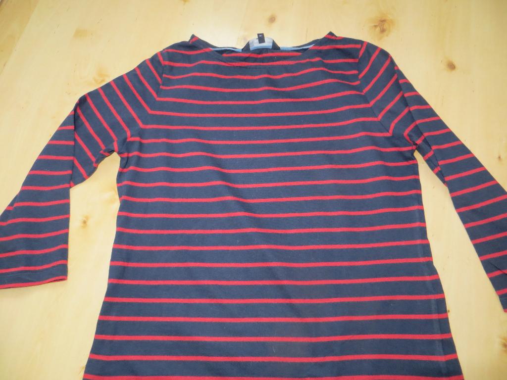 t shirt/Crew/longsleeve/donkerblauw/streep/bretons/zomer, Maat 38/40 (M), Blauw, Ophalen of Verzenden, Gedragen