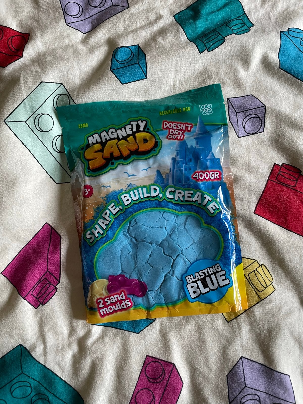 Magnetisch Zand | Blasting Blue met 2 zandvormpjes, Ophalen of Verzenden, Nieuw, Jongen of Meisje