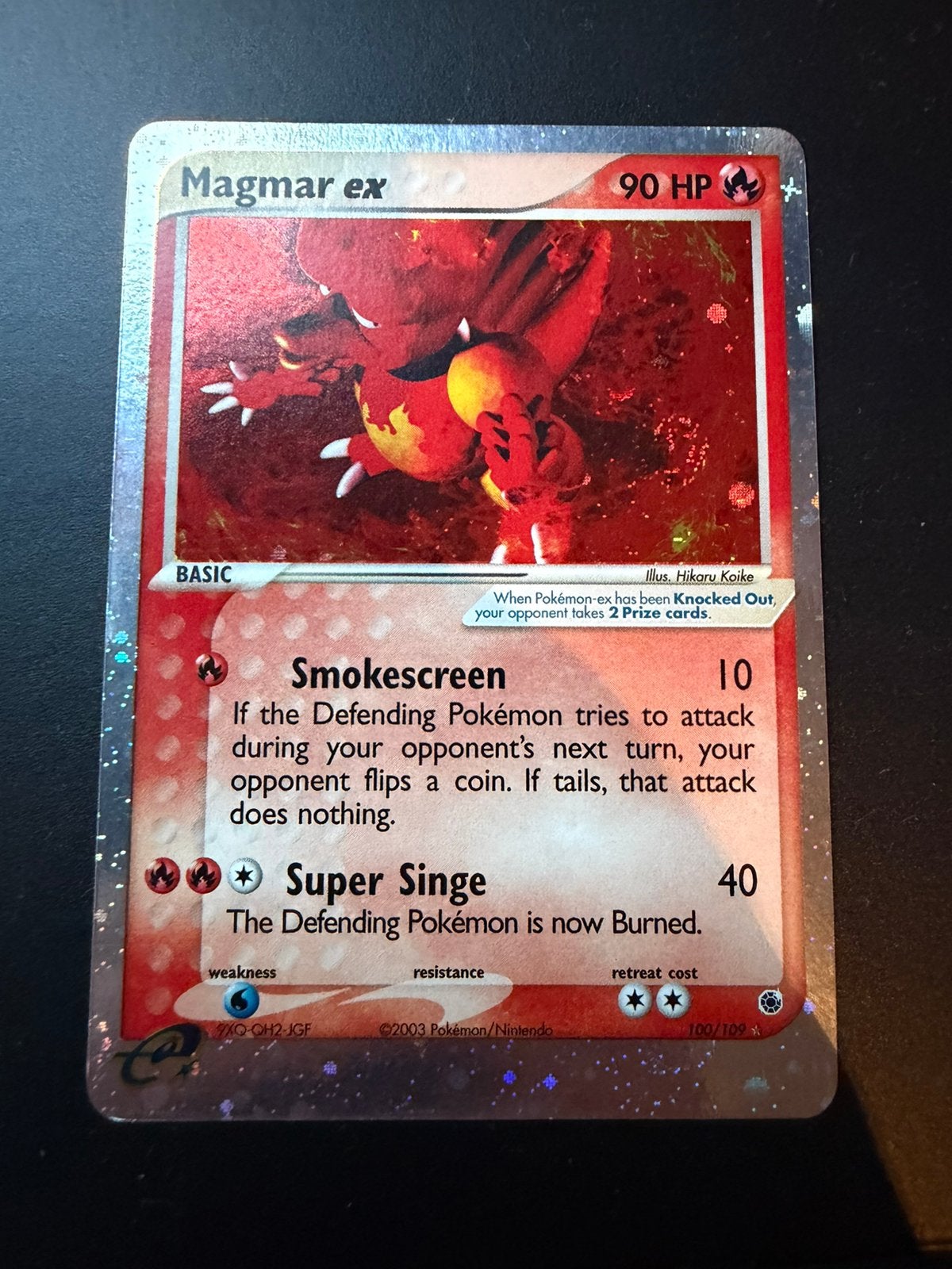 Pokémon Card – Magmar – 100/109 Reverse Holo, Ophalen of Verzenden, Zo goed als nieuw