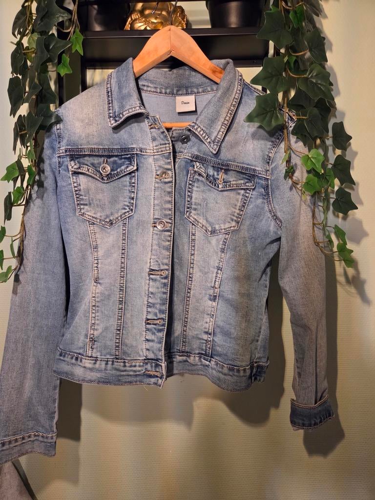 Stoere denim spijkerjas, maat M/42, Maat 38/40 (M), Denim, Blauw, Ophalen of Verzenden