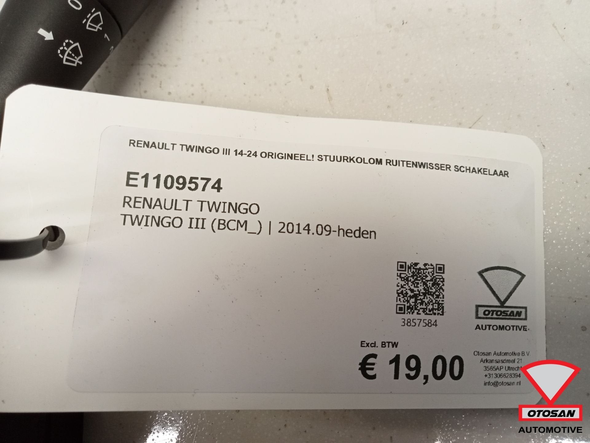 Renault Twingo III 14-24 Origineel! Stuurkolom Ruitenwisser, Renault Group, Gebruikt, Contact.group@renault.com, Renault