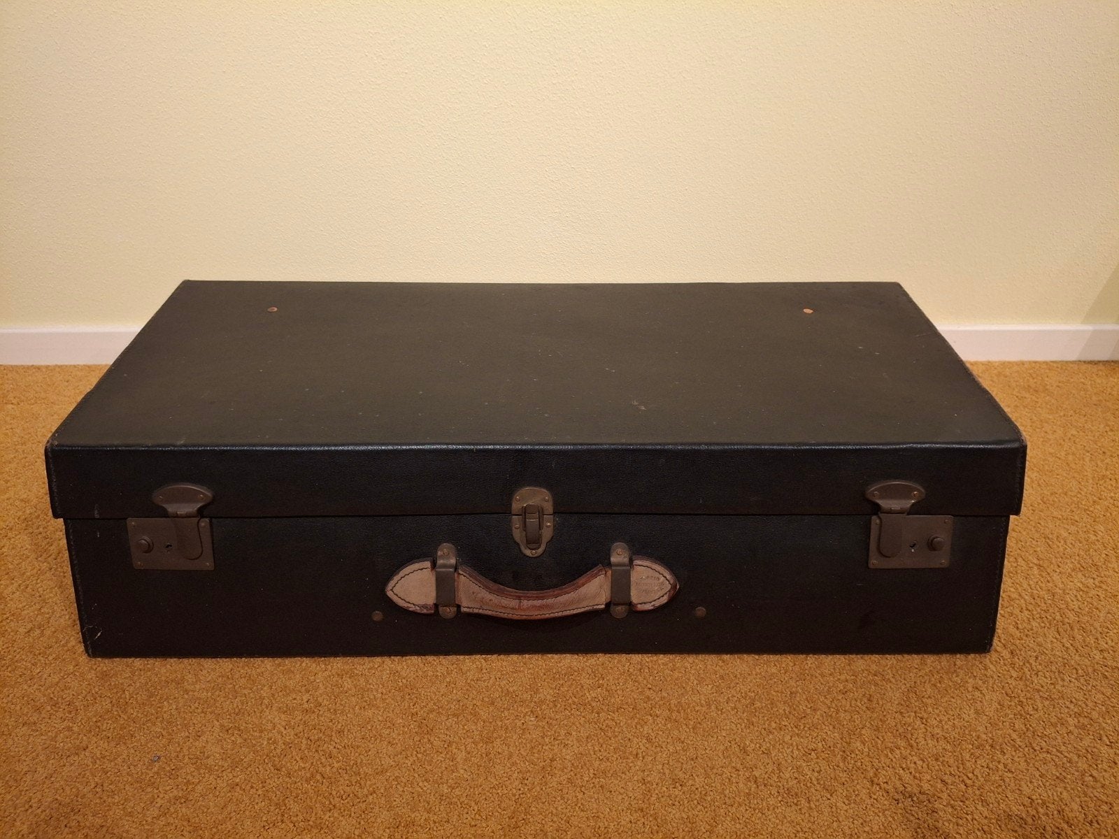 Vintage Autokoffer - S. Reid London, Sieraden, Tassen en Uiterlijk, Koffers, Overige materialen, Gebruikt, Slot, Ophalen of Verzenden