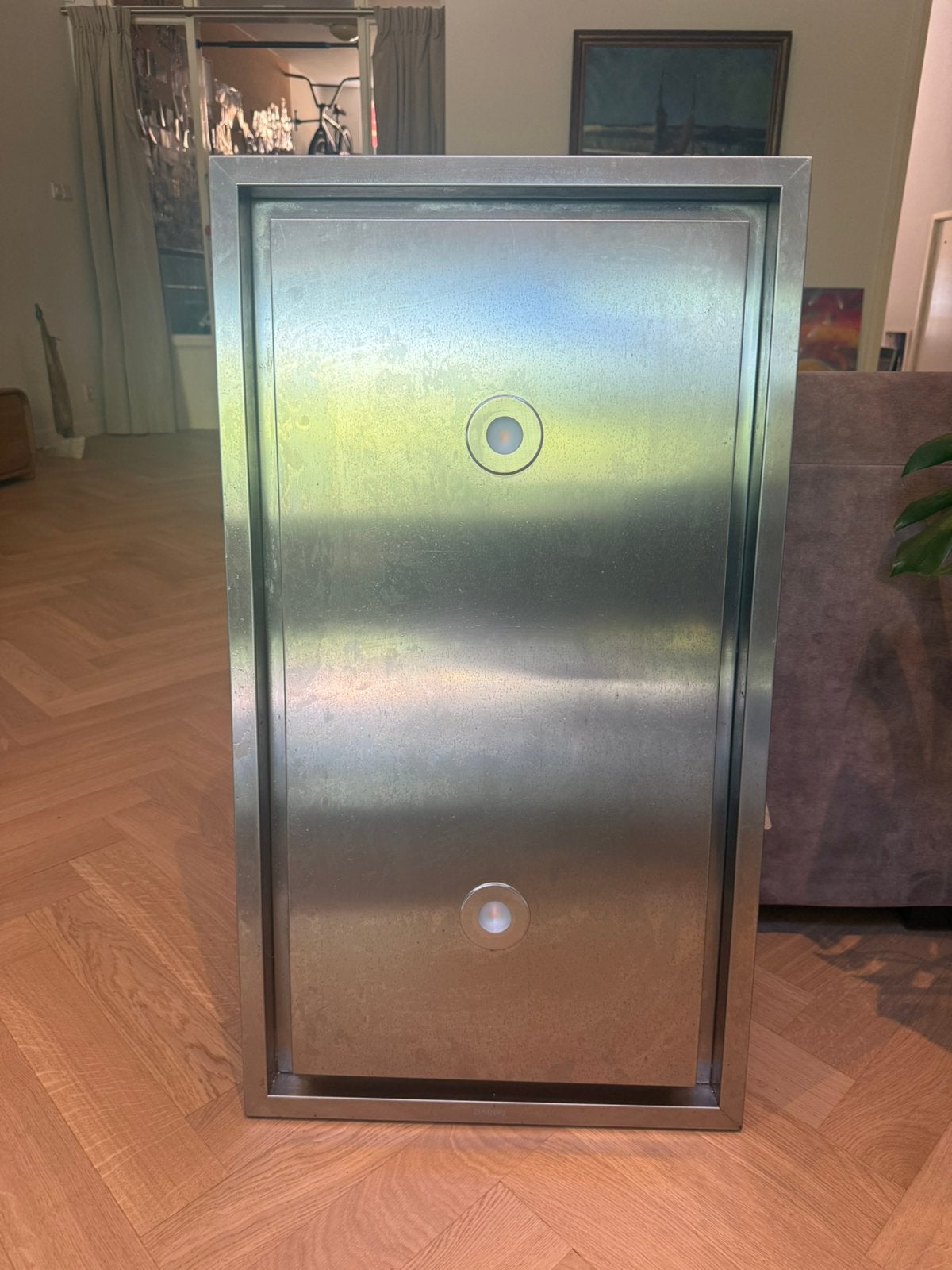 RVS/INOX afzuigkap van het merk Wave Kitchen, Witgoed en Apparatuur, Afzuigkappen, Ophalen, Zo goed als nieuw, Inbouw, Eilandschouwkap