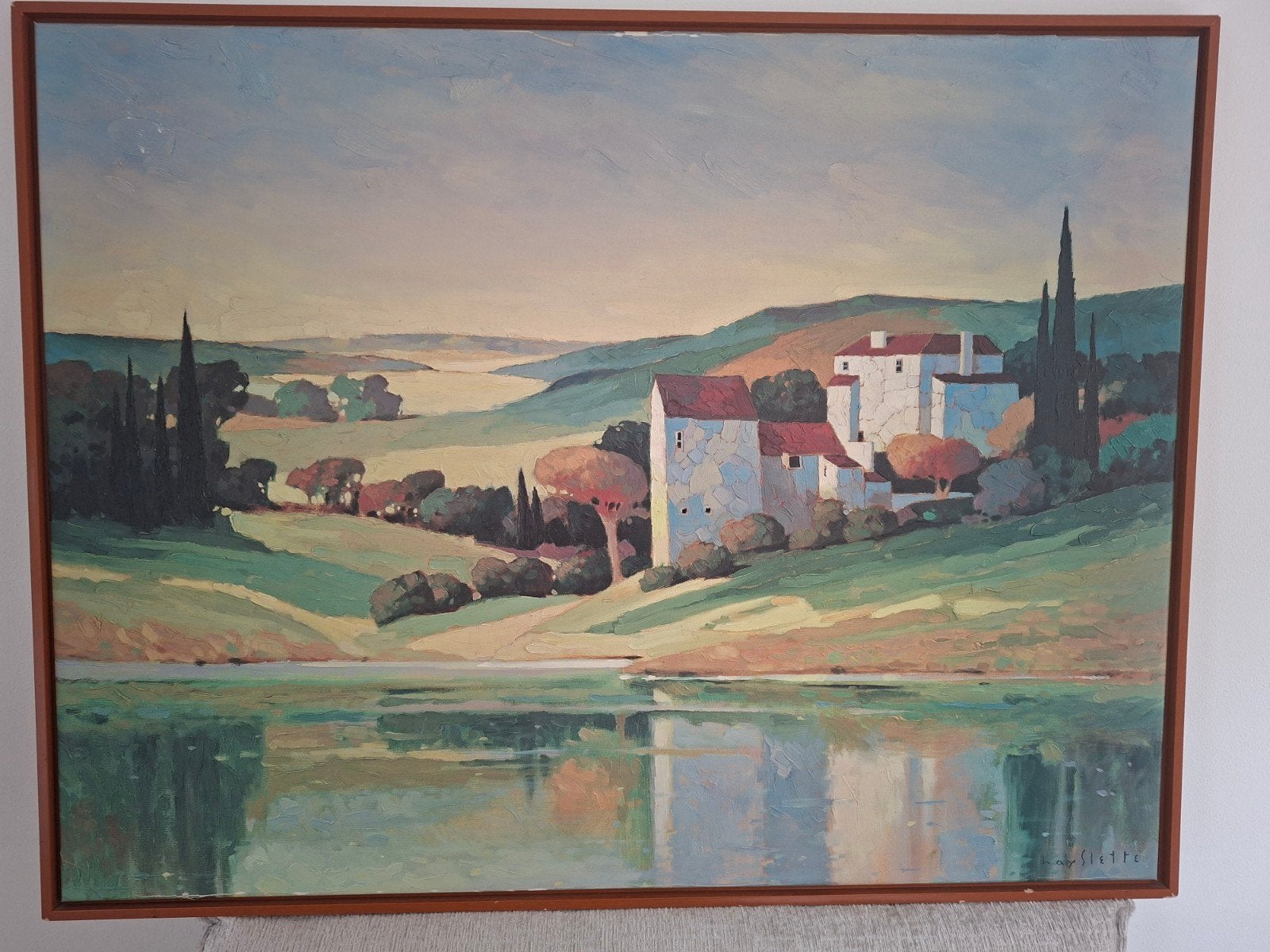 Romantisch schilderij. Ooit van Ikea, Huis en Inrichting, Ophalen, Schilderij, 75 cm of meer