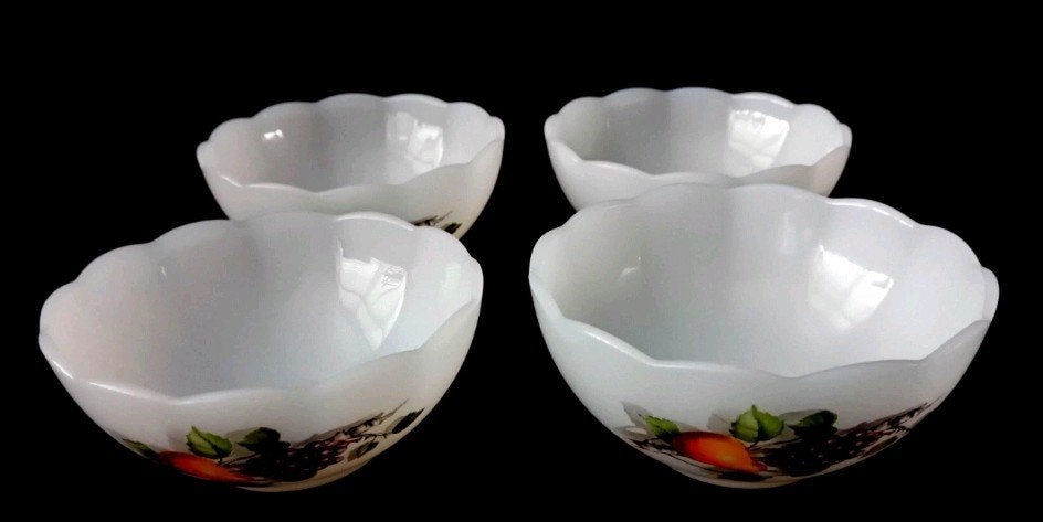 Set van 4 vintage Arcopal schaaltjes, Ophalen of Verzenden
