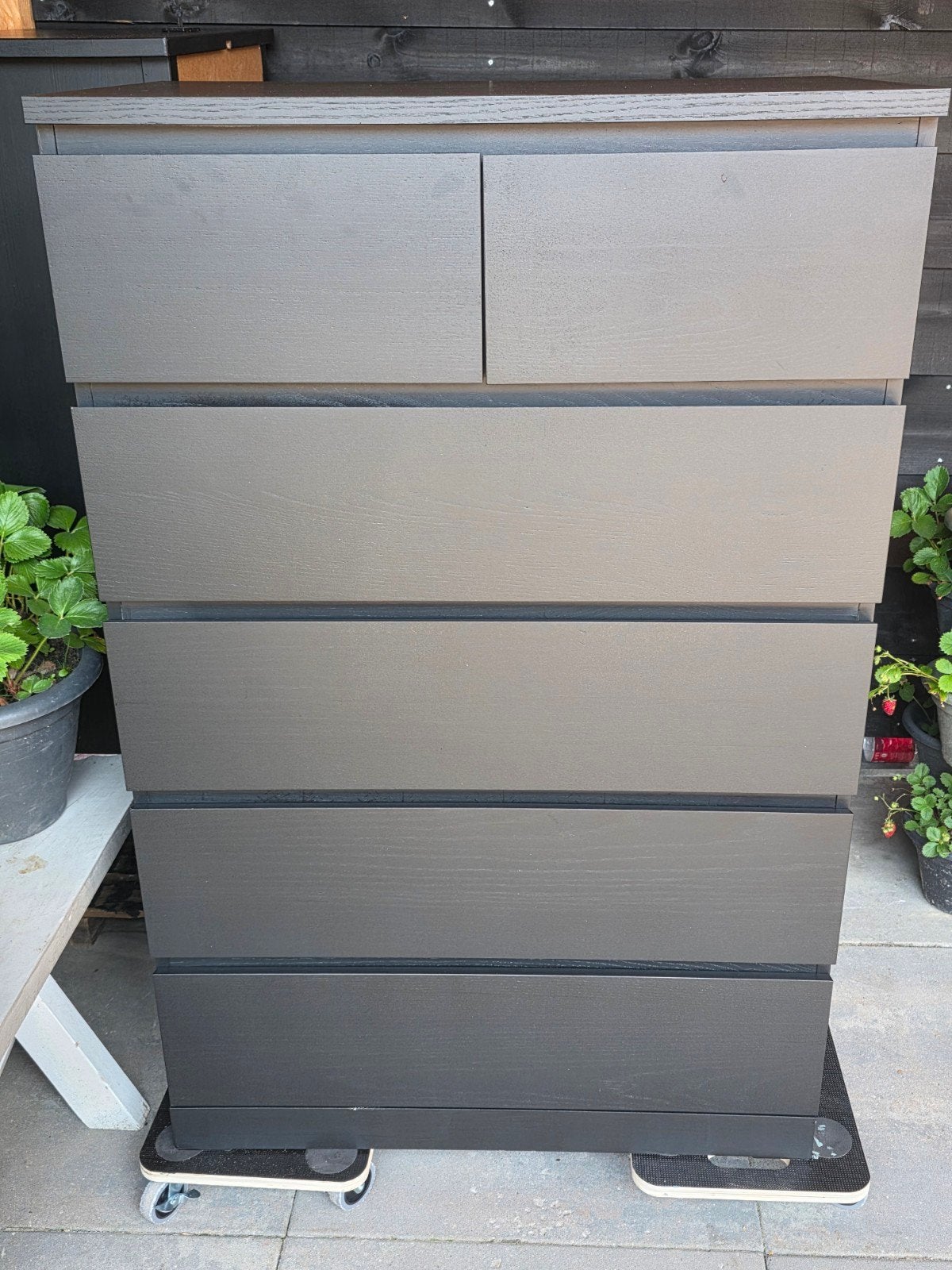 IKEA Malm ladekast met 6 laden - Mat Zwart, Ophalen, 100 tot 150 cm, 50 tot 100 cm, Zo goed als nieuw