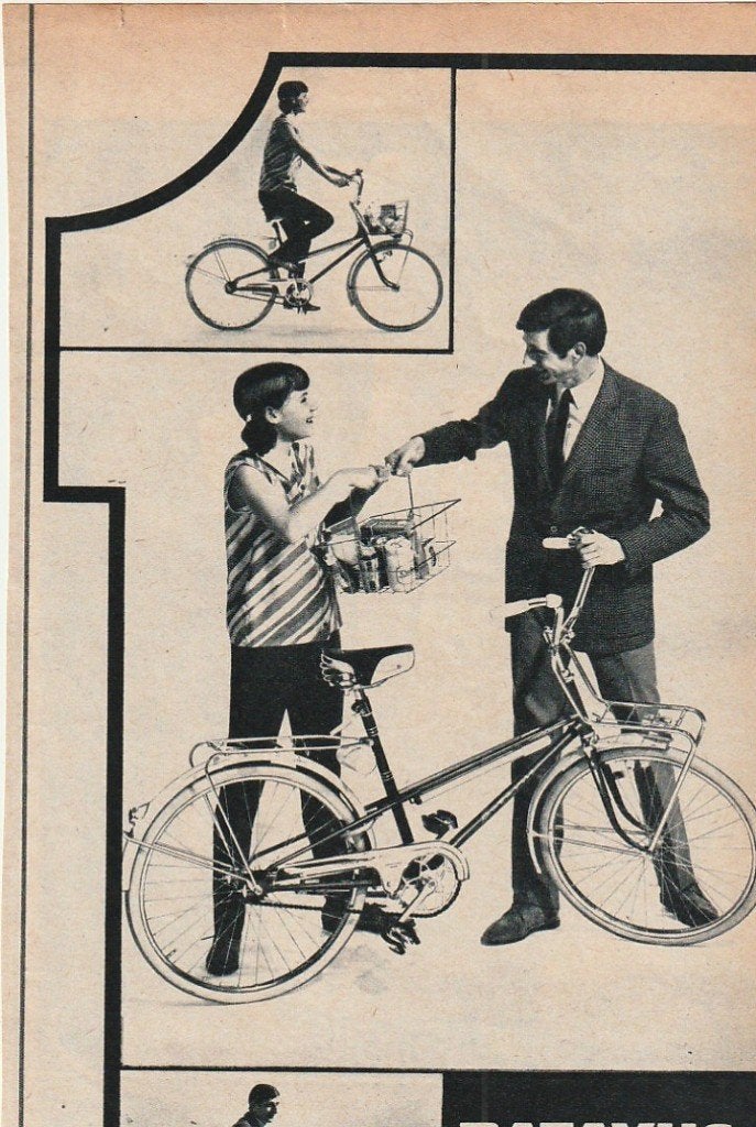 Retro reclame 1964 Batavus fietsen voor hele gezin, Verzenden, Overige typen