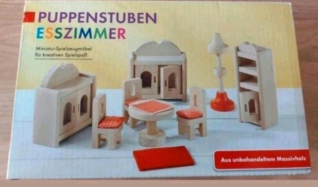Nieuw Poppenhuis  Eetkamer Meubels - Massief Hout, Verzenden, Nieuw, Toebehoren