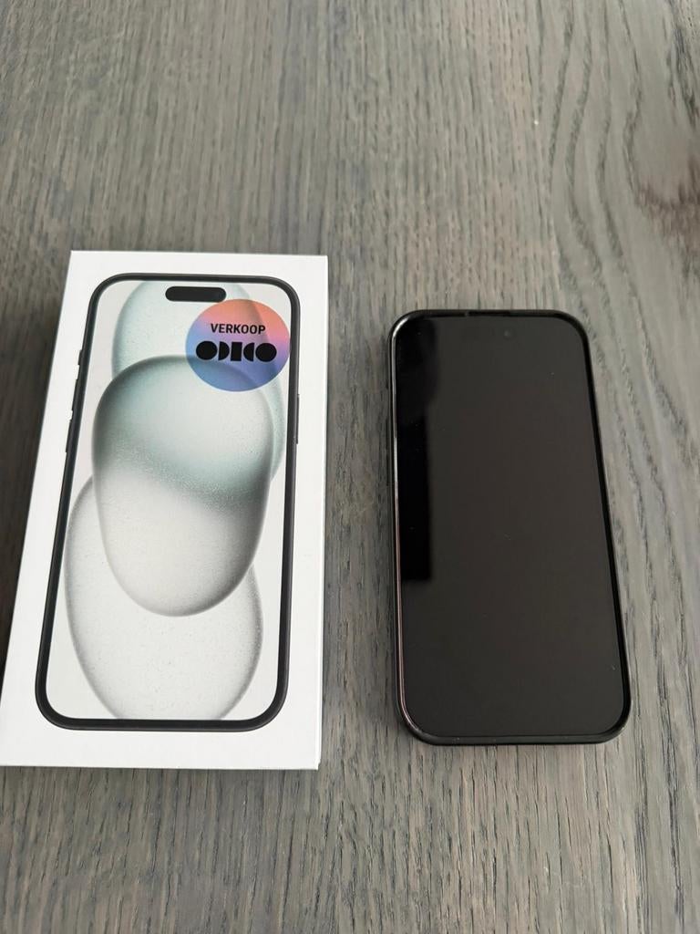 Z.g.a.n Apple Iphone 15 zwart 128 gb, Telecommunicatie, Mobiele telefoons | Apple iPhone, Ophalen, Zwart, 128 GB, IPhone 15