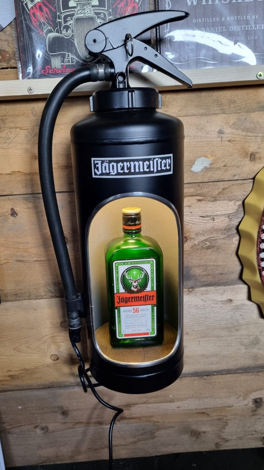 JÄGERMEISTER BRANDBLUSSER met ledverlichting, Ophalen of Verzenden, Nieuw, Lichtbak of (neon) lamp