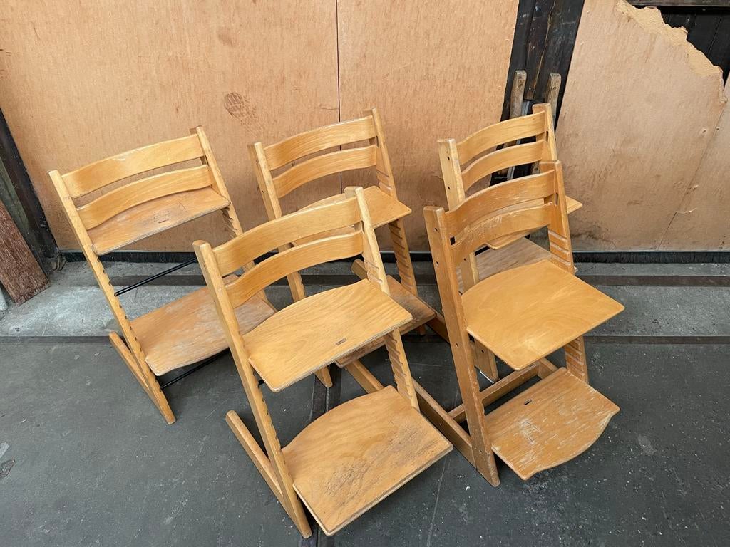 5x Stokke Tripp Trapp Oud model naturel - Gebruikt, Ophalen of Verzenden, Gebruikt