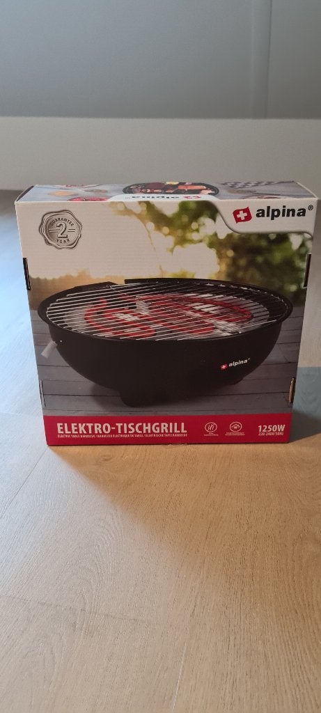 Elektrische tafel grill, Ophalen of Verzenden, Nieuw, Alpina