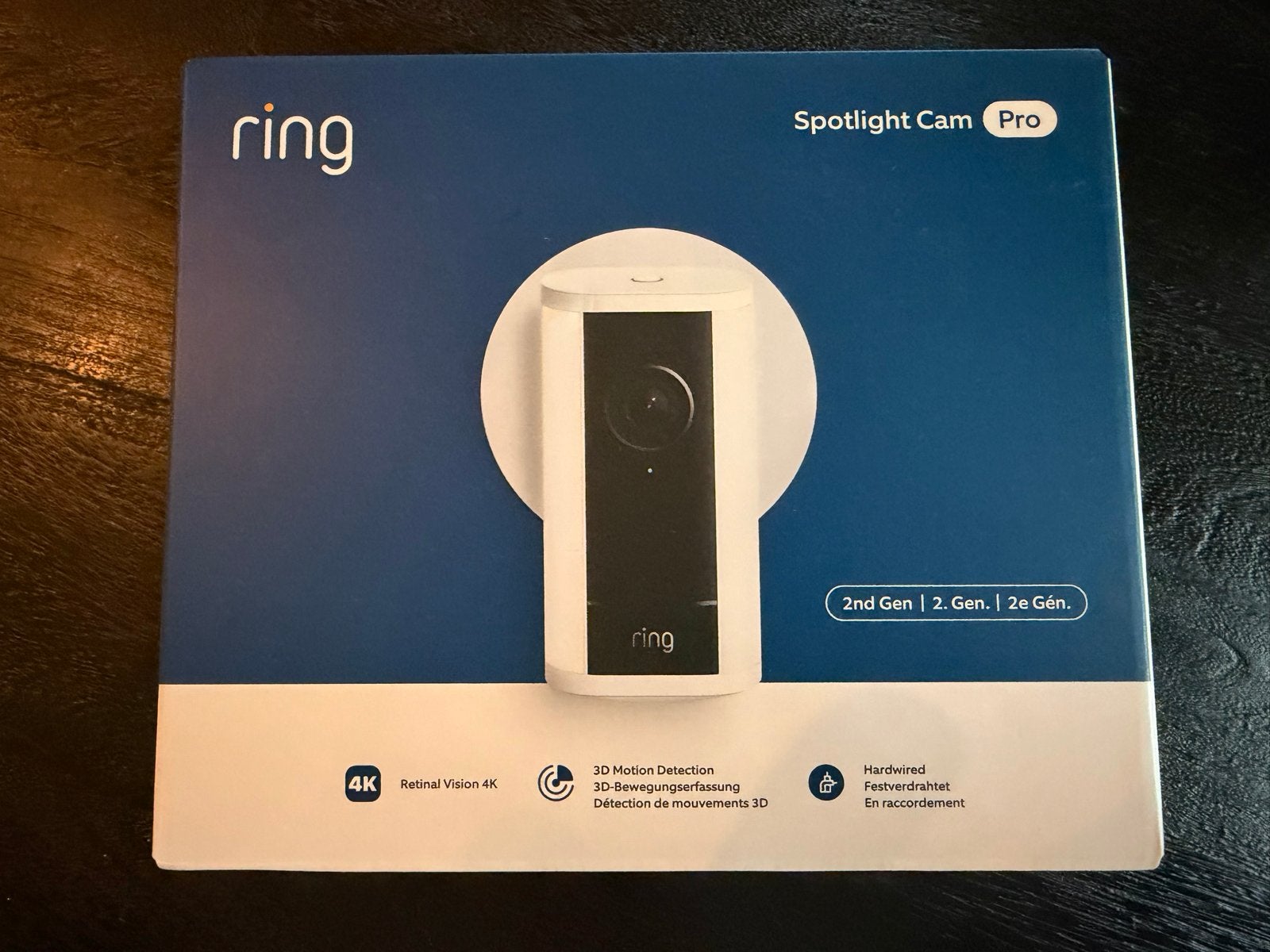 2 gloednieuwe Ring Spotlight Camera’s Pro 2nd Gen 4K, Ophalen of Verzenden, Nieuw, Buitencamera