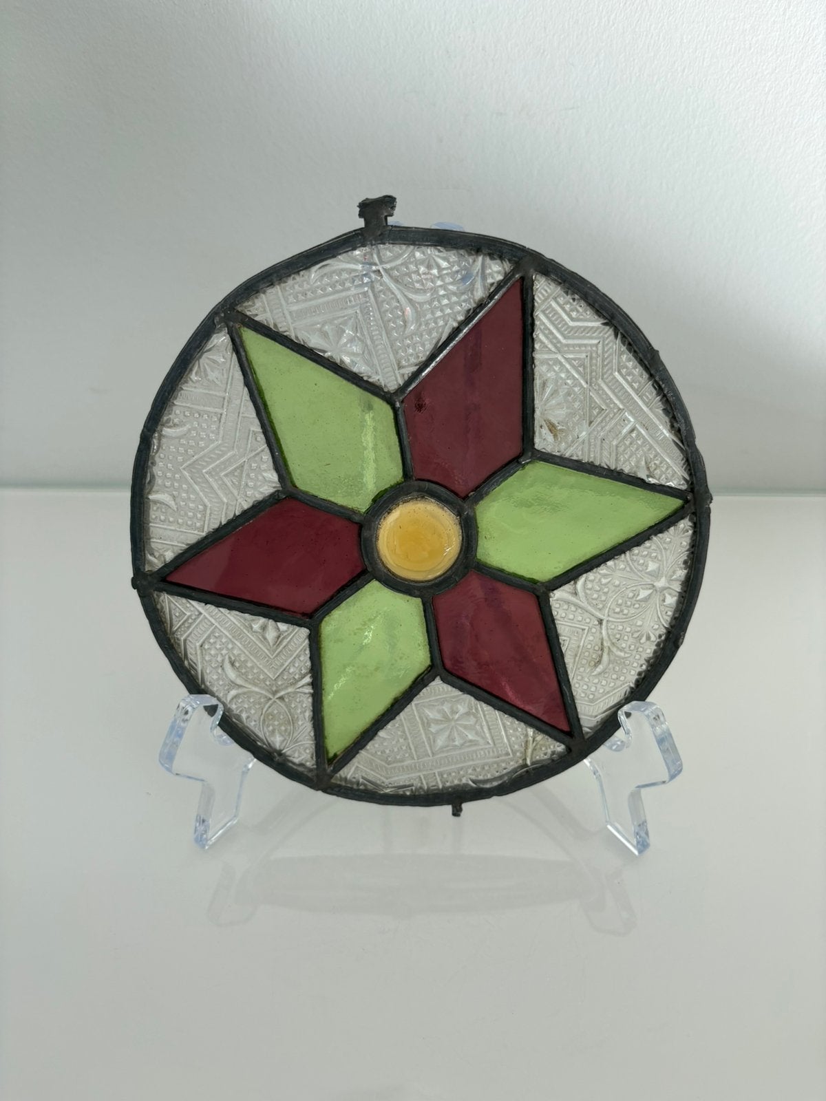 Vintage Glas-in-Lood Raamhanger, ca. 1920-1940, Antiek en Kunst, Ophalen of Verzenden