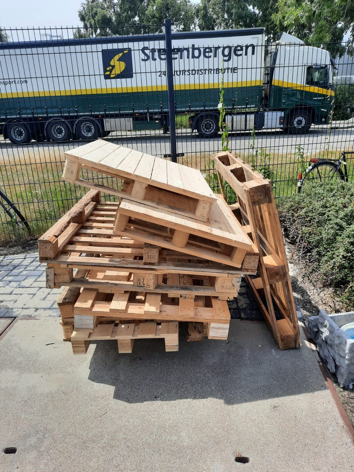 Diverse houten pallets - Ideaal voor projecten, Ophalen, Overige houtsoorten, Minder dan 200 cm, Pallet