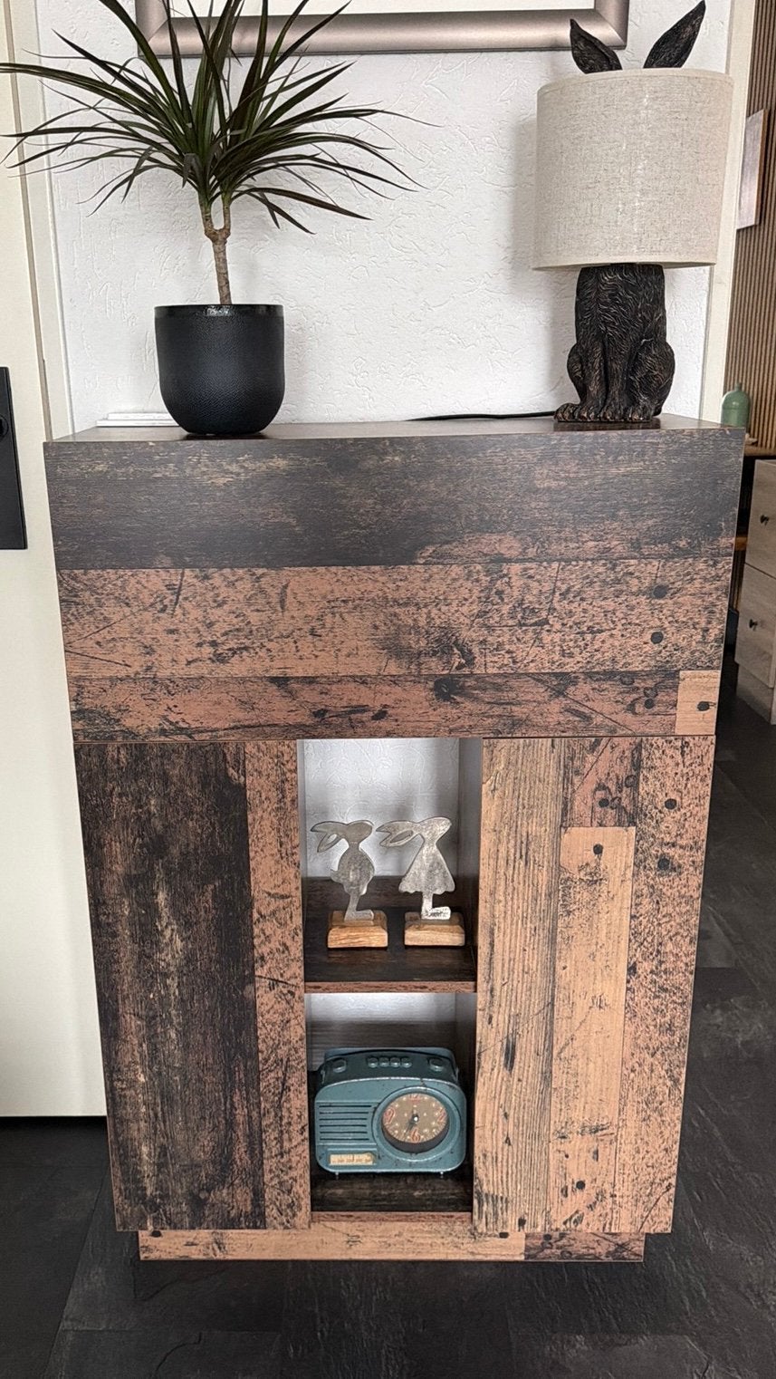 Bureau met opbergruimte, Opbergruimte, 72 cm, 31 cm, Bruin