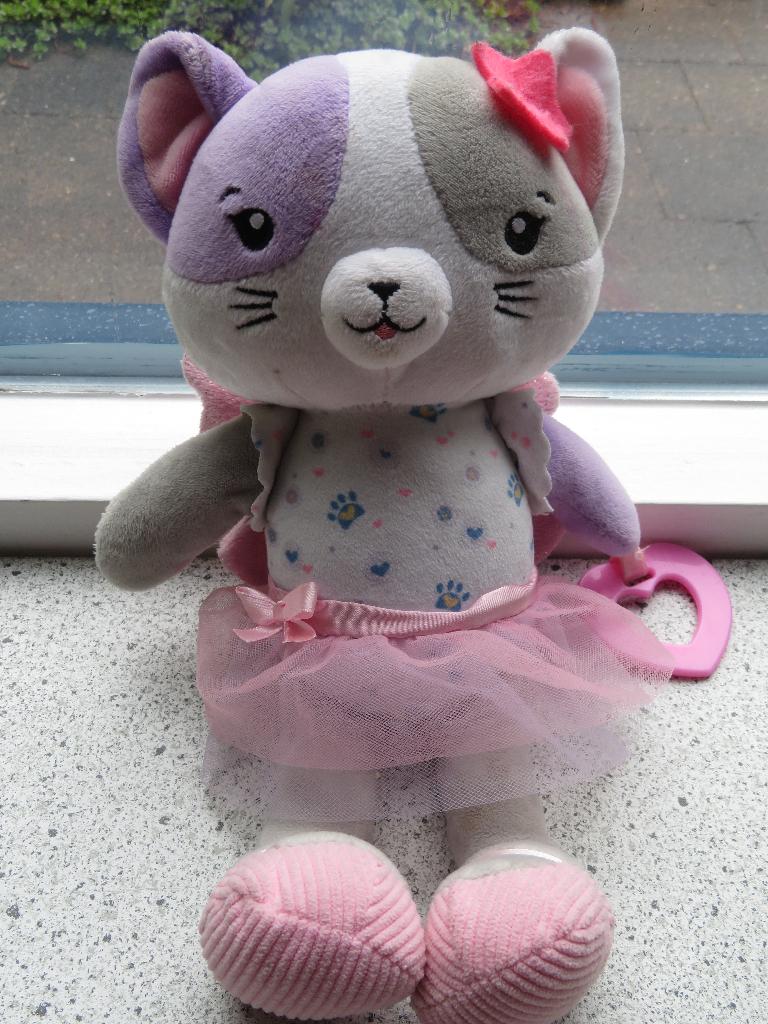 Poes met roze hartvormig bijtstuk + vleugels Clementoni, Ophalen of Verzenden, Zo goed als nieuw, Wasbaar, Kat