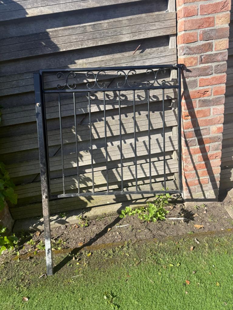 Tuinhek zwart gepoeder coat, Tuin en Terras, Tuinhekken en Hekwerk, Ophalen, Gebruikt, IJzer, Tuinhek