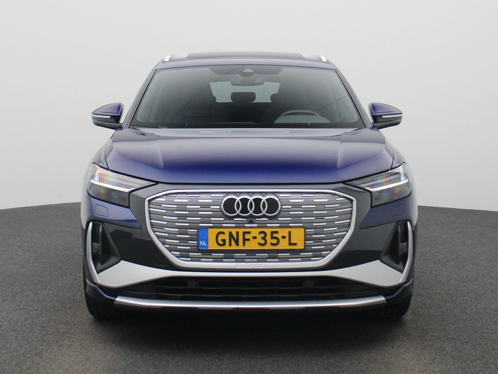 Audi Q4 e-tron 45 Edition 82 kWh | Demo | Glazen panoramadak, Auto's, Automaat, 12 maanden, Zwart, 82 kWh