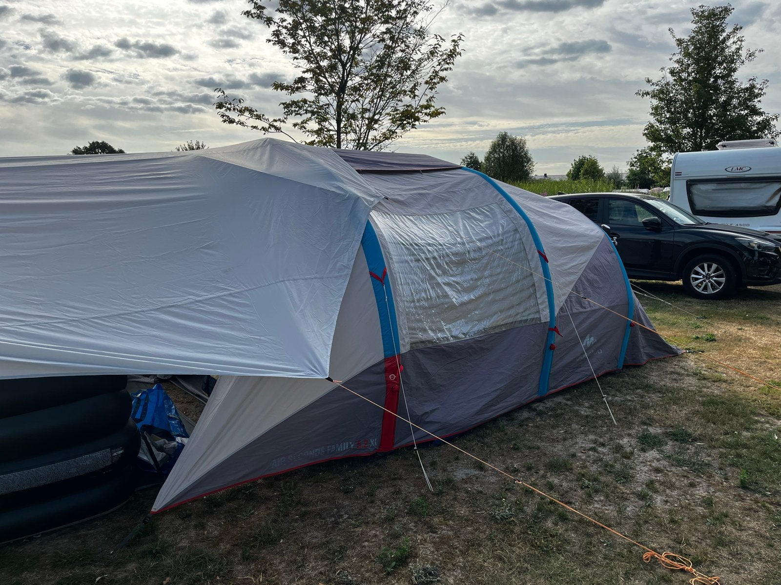 Decathlon Quechua Air Seconds Family 5.2 opblaasbare tent, Caravans en Kamperen, Ophalen, Gebruikt, Tot en met 5