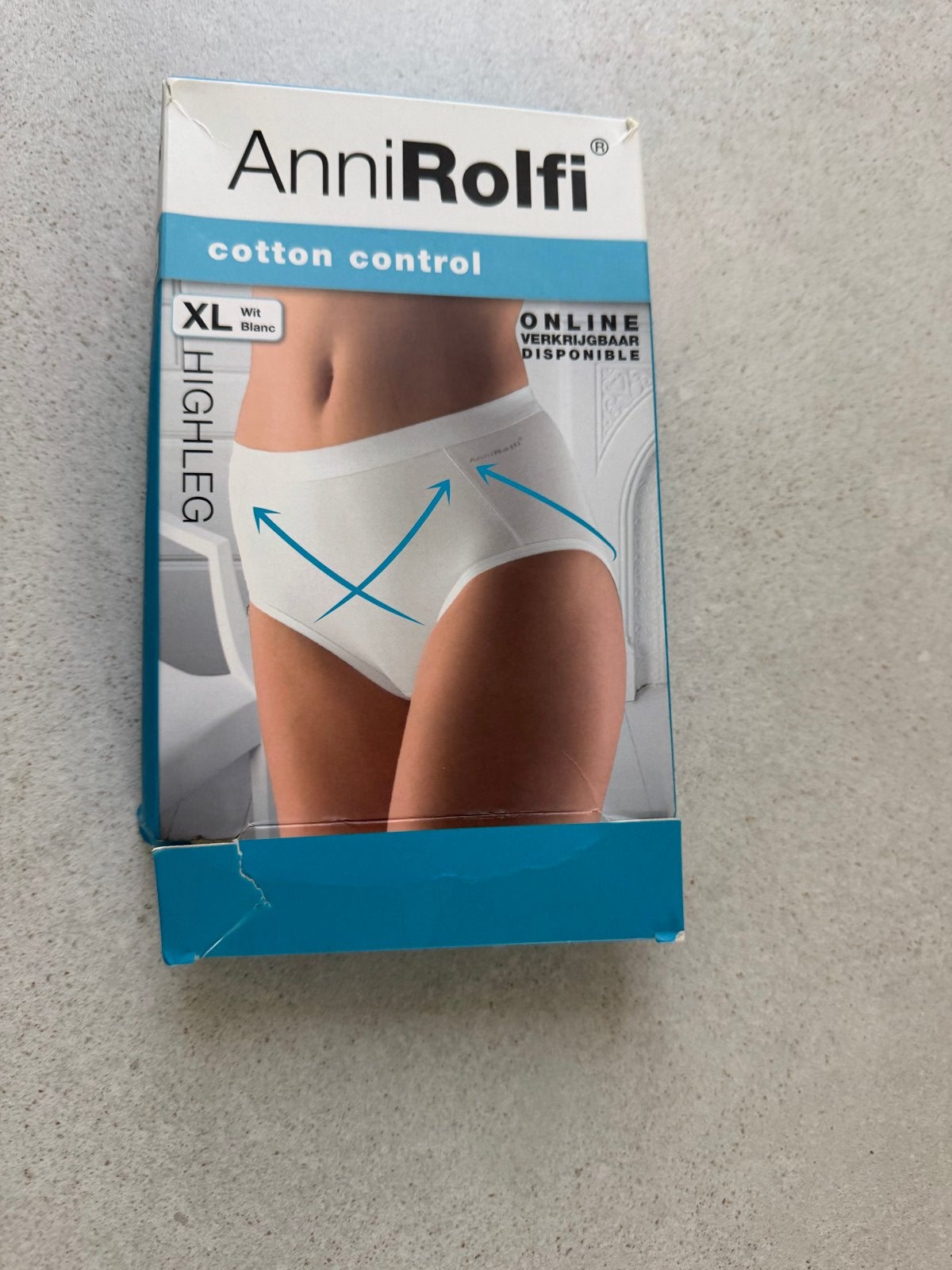 AnniRolfi Highleg Slip XL Wit Katoen, Ophalen of Verzenden, Wit, Slip