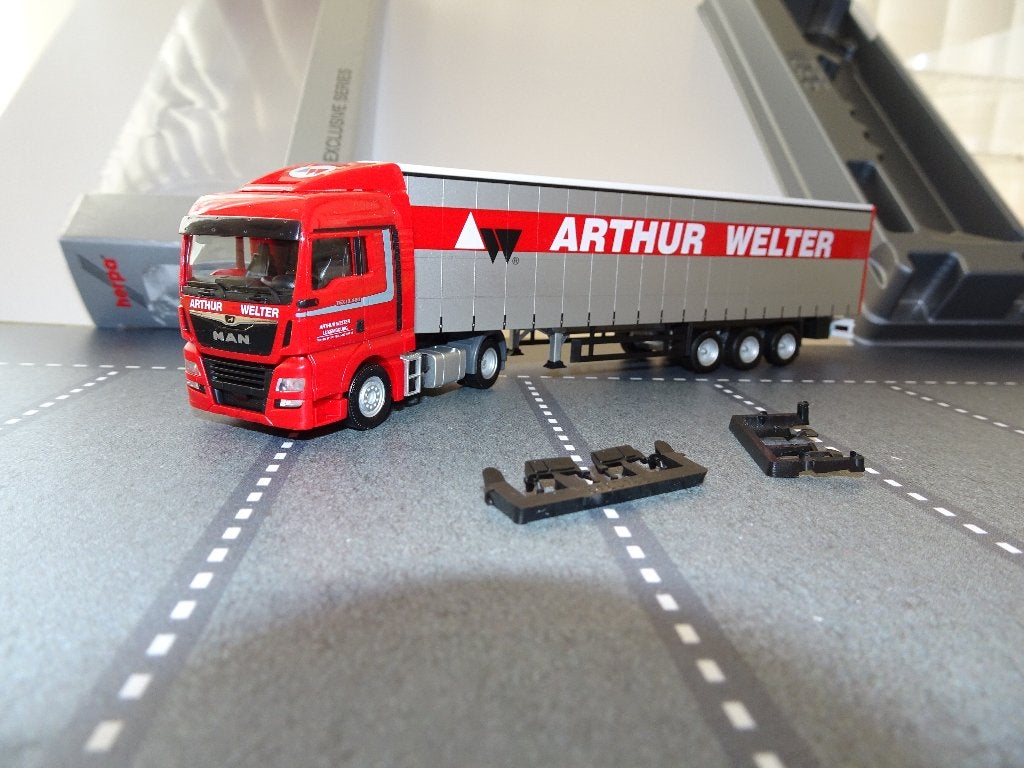 834 herpa man tgx arthur welter luxemburg 1:87 truck trein, Ophalen of Verzenden, Nieuw, Bus of Vrachtwagen, Herpa