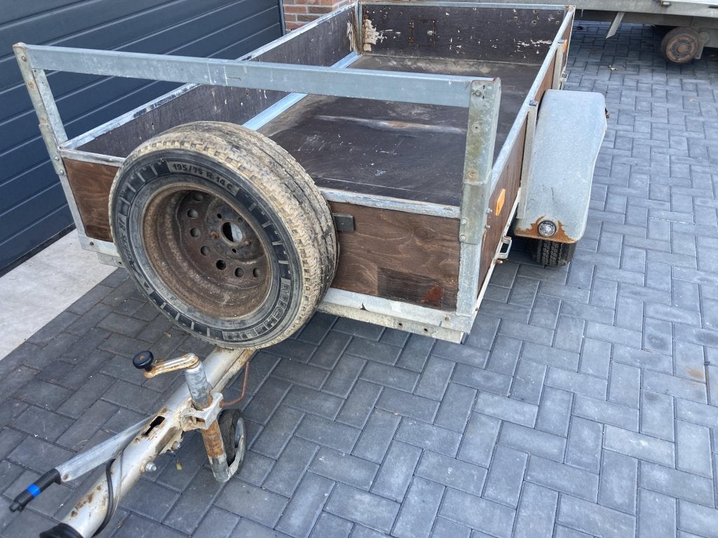 Solide aanhanger aanhangwagen enkelasser geremd, Auto diversen, Aanhangers en Bagagewagens, Gebruikt