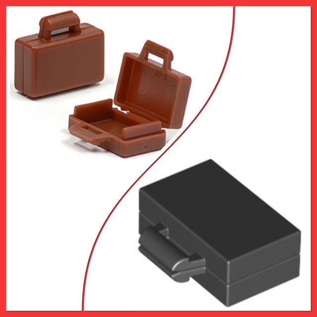 lego koffertjes bruin (2) of zwart (4), Ophalen of Verzenden, Nieuw, Accessoire, Lego