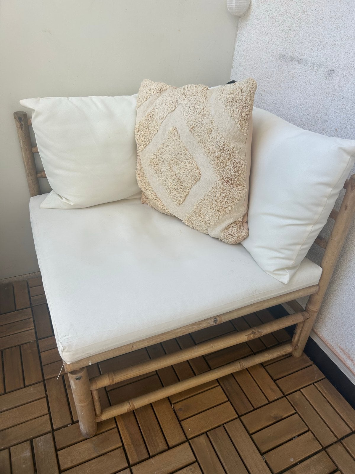 VidaXL Loungebankje voor balkon - 69x67 cm, Tuin en Terras, Tuinsets en Loungesets, Gebruikt, Loungeset, Bank, Hout