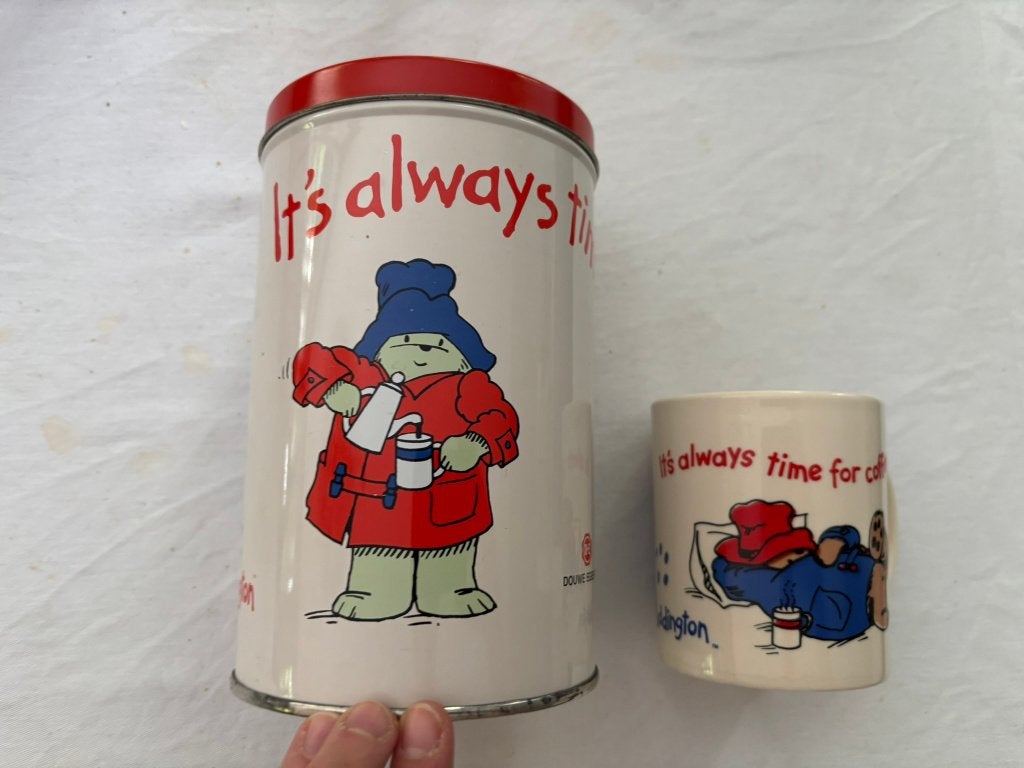 Douwe egberts beertje paddington bewaarblik mok coffee time!, Verzamelen, Ophalen of Verzenden, Zo goed als nieuw, Overige, Douwe Egberts