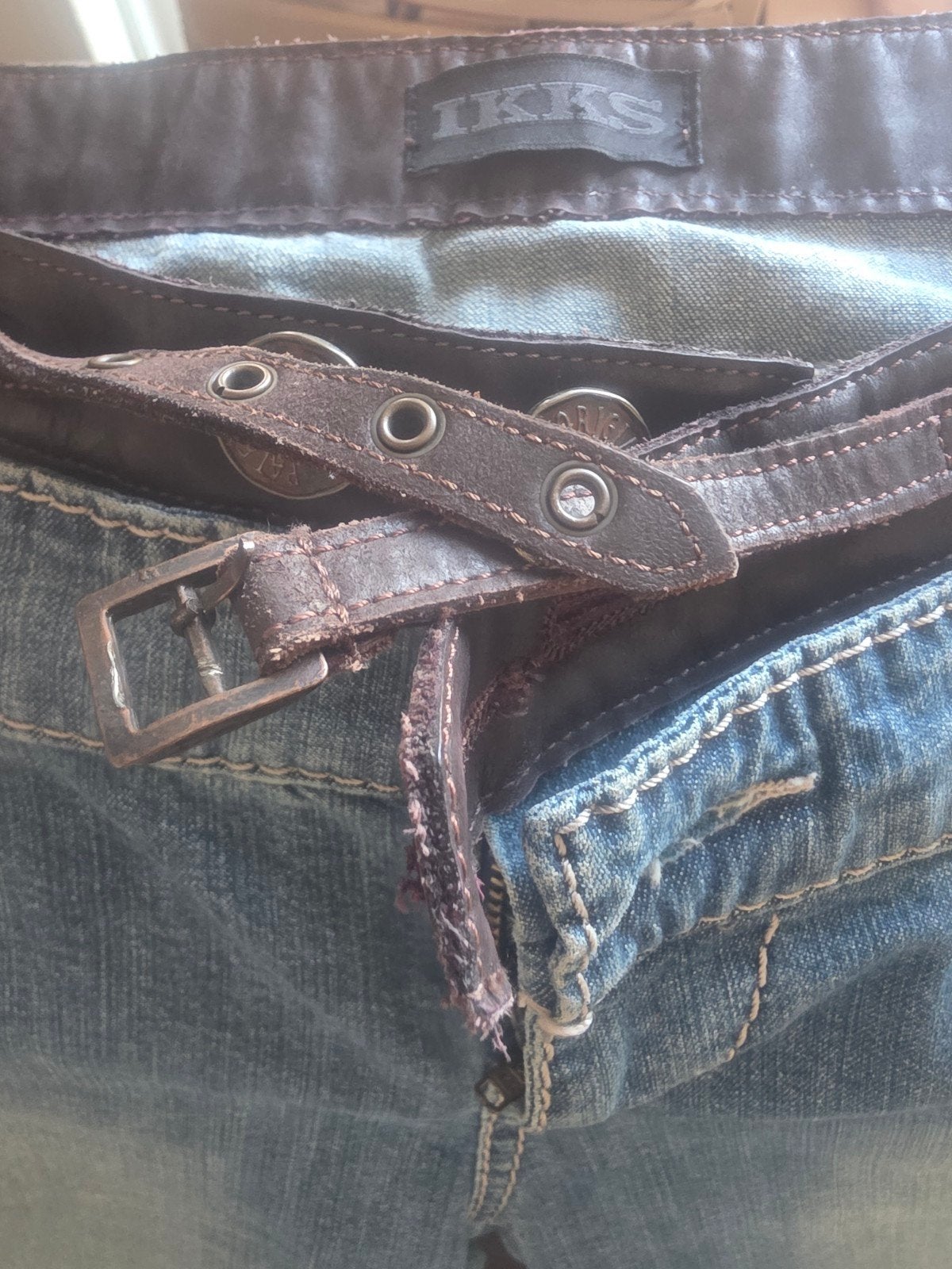 Vintage IKKS driekwart jeans jaren 00's - Maat 38, IKKS, Blauw, Ophalen of Verzenden, Zo goed als nieuw