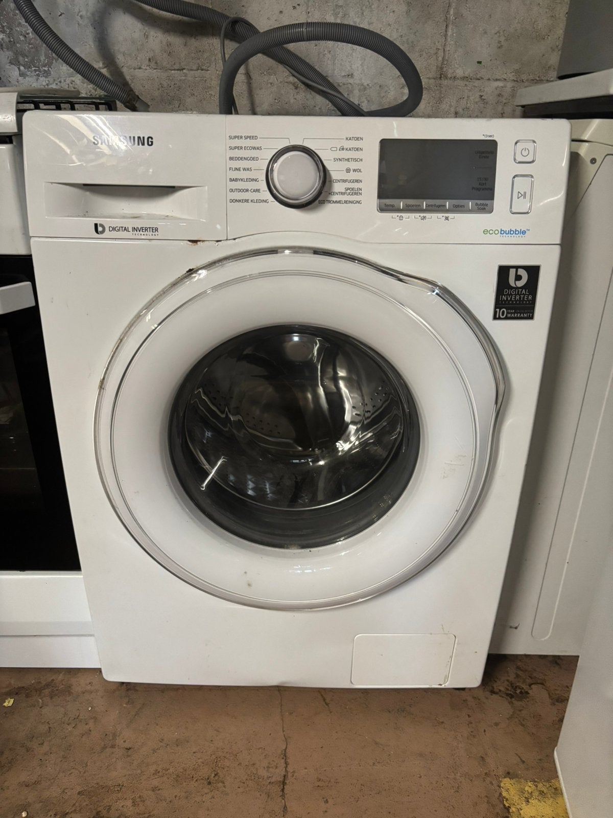 Samsung Eco Bubble 7KG - 60x60x85H, Witgoed en Apparatuur, Wasmachines, Ophalen of Verzenden, Zo goed als nieuw, Re, 85 tot 90 cm