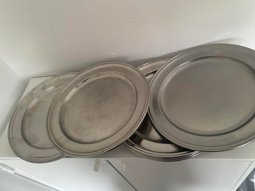 Schalen en bestek zie foto’s veel uit het leger, Ophalen, Gebruikt, Rvs of Chroom
