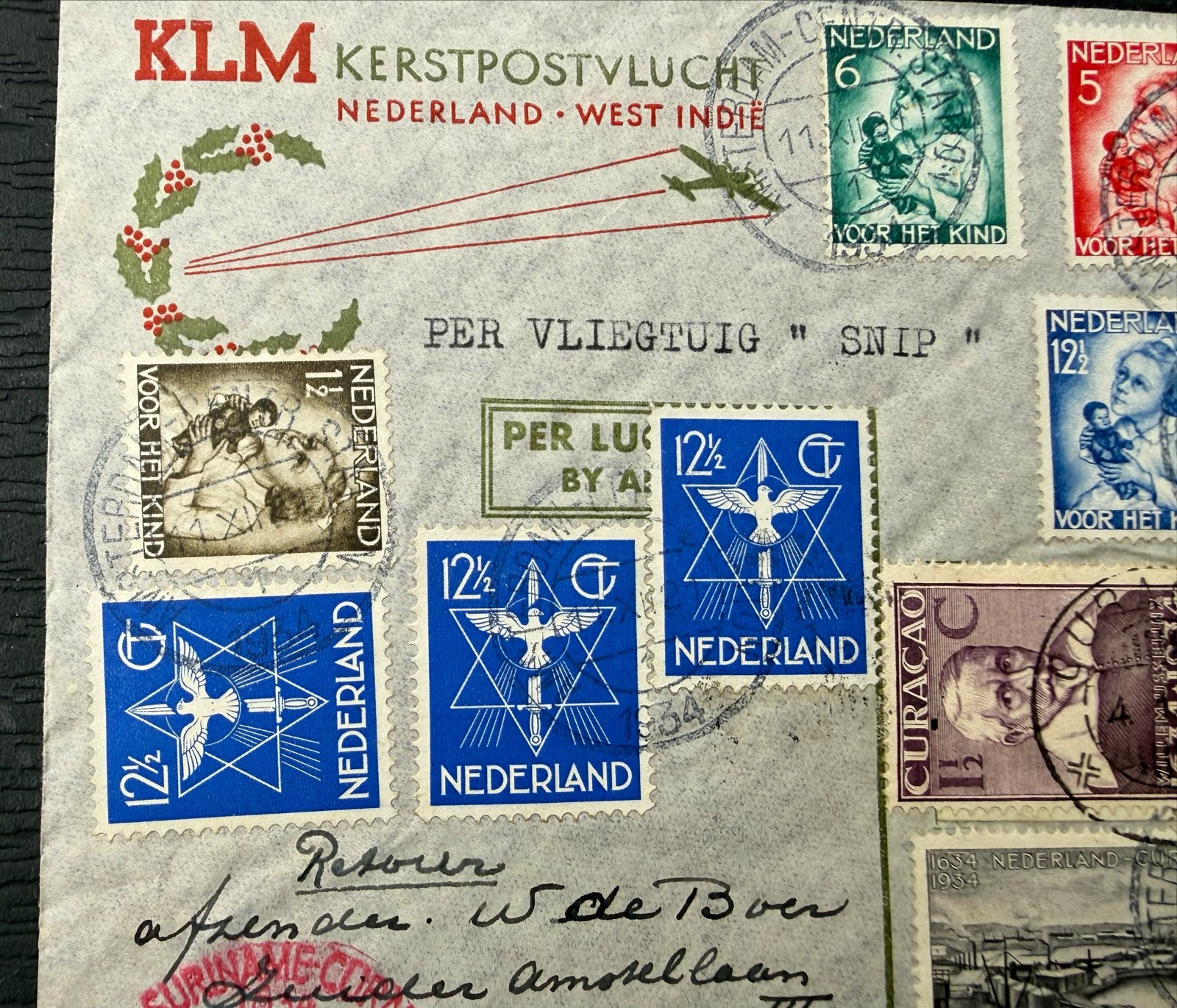 Foto 4 van Posthistorisch nalatenschap KLM kerstvlucht de Snip en meer