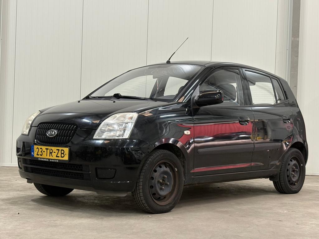 Kia Picanto 1.0/BJ2007/NEWAPK/GrootOnderhoud!/, Voorwielaandrijving, Stof, 61 pk, Zwart