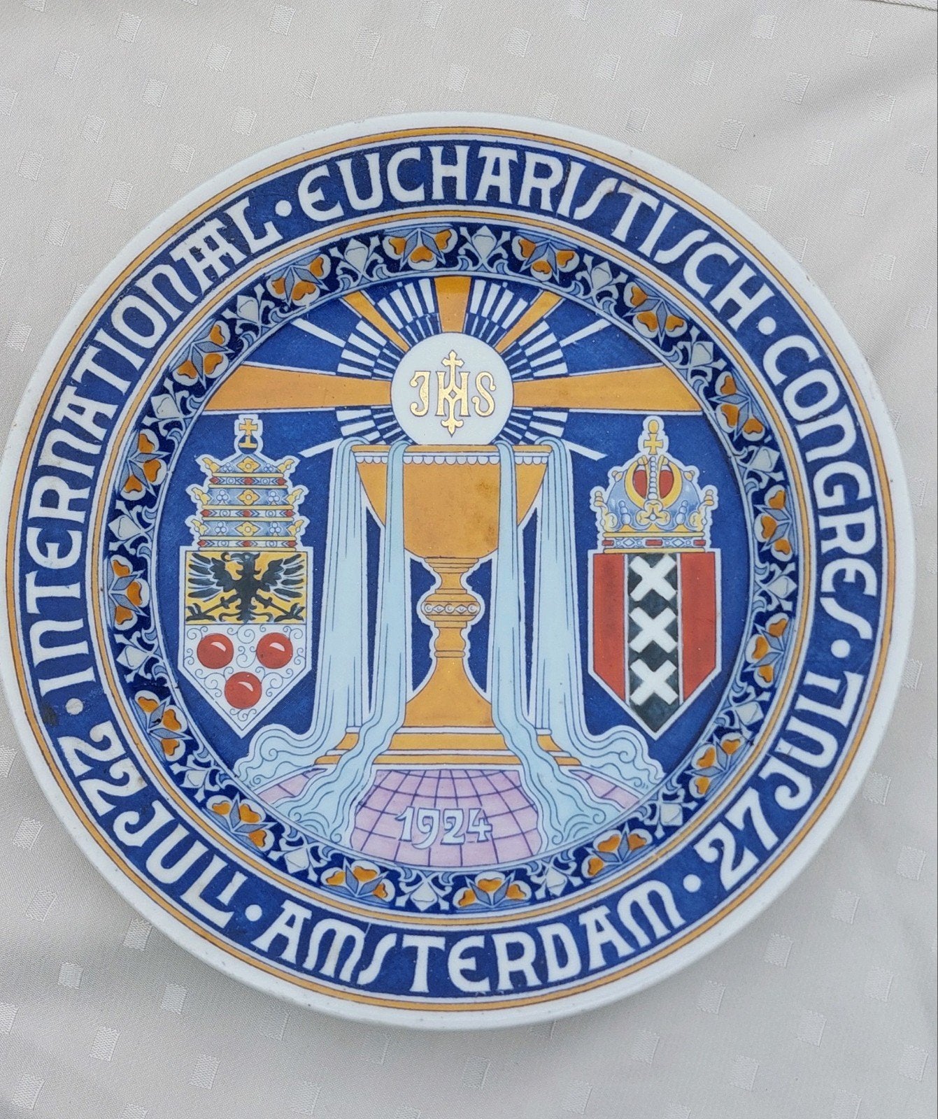 Jugendstil bord, Mosa Maastricht, Ophalen of Verzenden