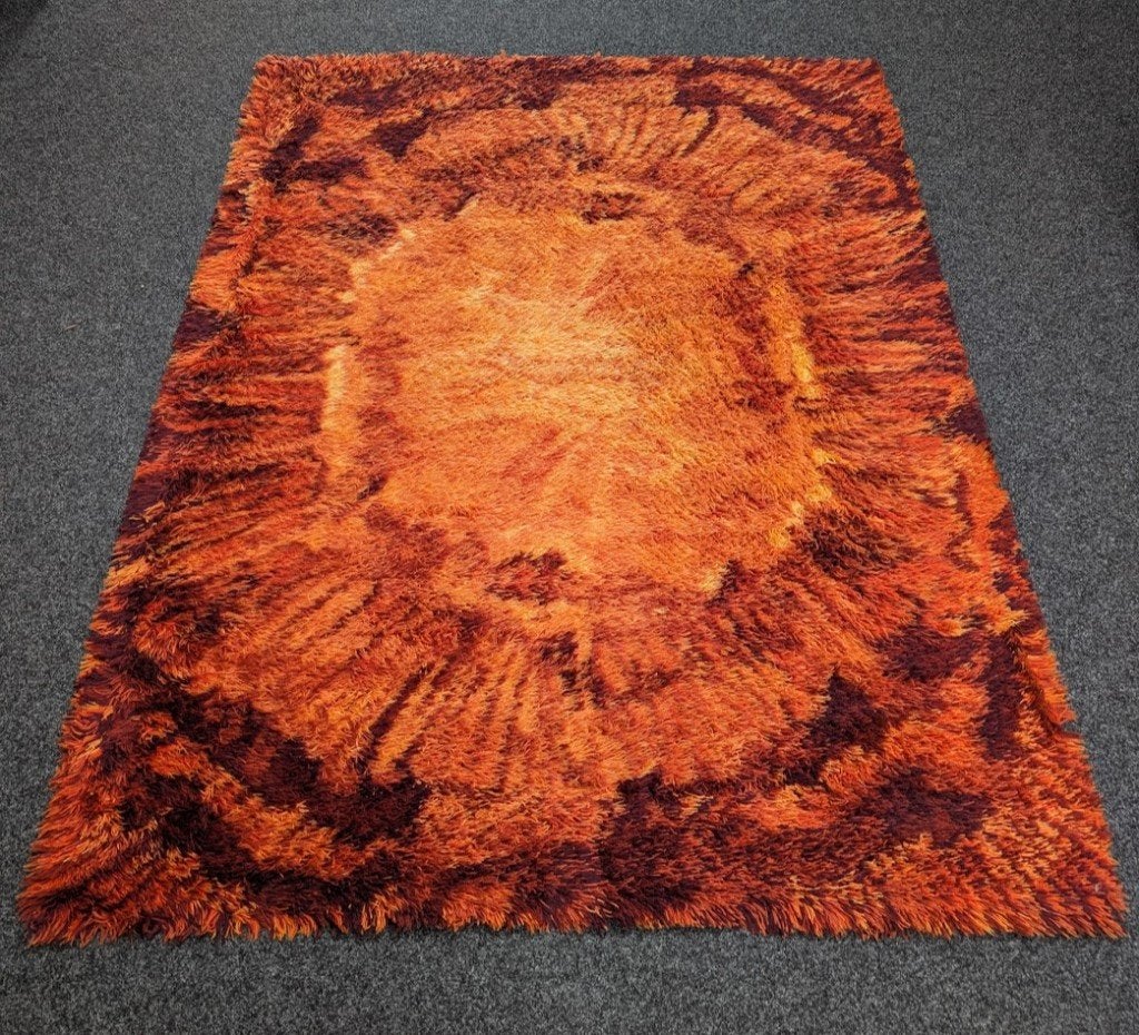 Vintage vloerkleed, model Caravell, IKEA, jaren 60, Gebruikt, 150 tot 200 cm, 200 cm of meer, Ophalen of Verzenden