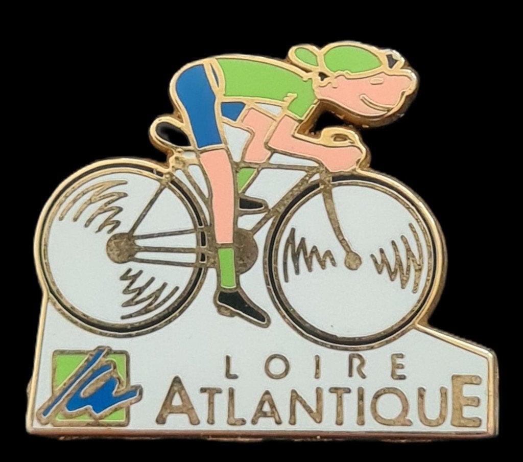 Racefietser- Loire Atlanque pin, Verzamelen, Speldjes, Pins en Buttons, Verzenden, Nieuw, Sport, Speldje of Pin