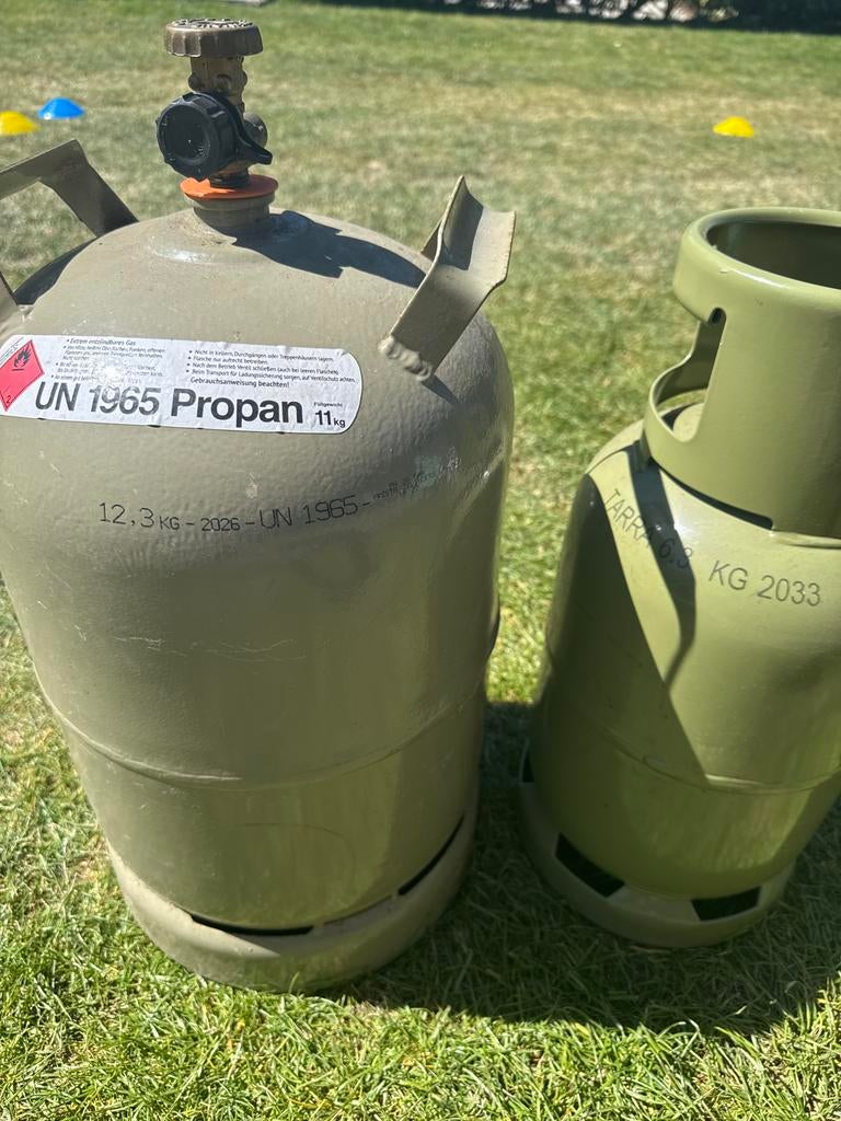 Propaan gasflessen - 11kg en 6.8kg, Ophalen of Verzenden, Gebruikt