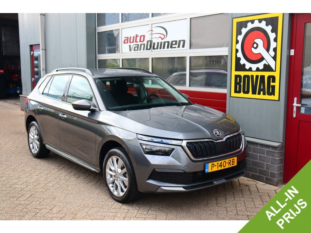 Skoda Kamiq 1.0 TSI Business Edition O.a: PDC, Camera, Navi,, Auto's, Skoda, Gebruikt, Met garantie (alle), Leder en Stof, 49 €/maand