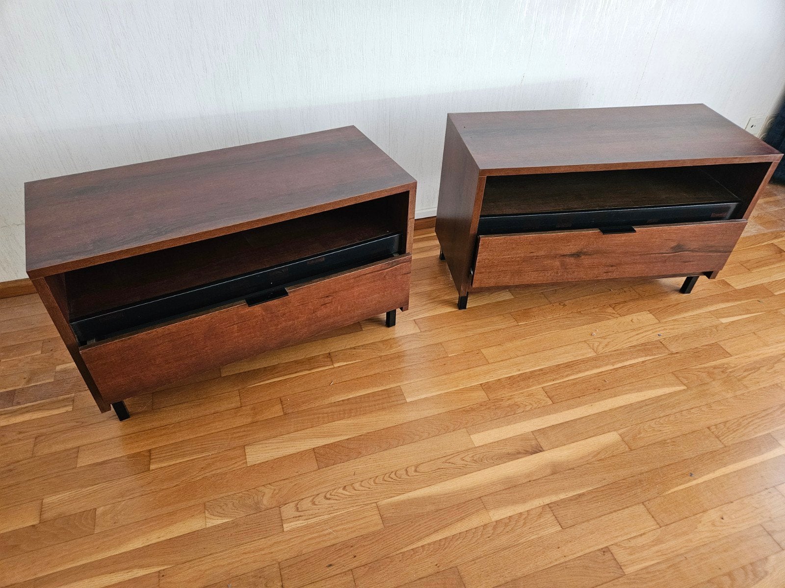 2 mooie kastjes met lade en open vak - 80x40x60 cm, Ophalen, Gebruikt