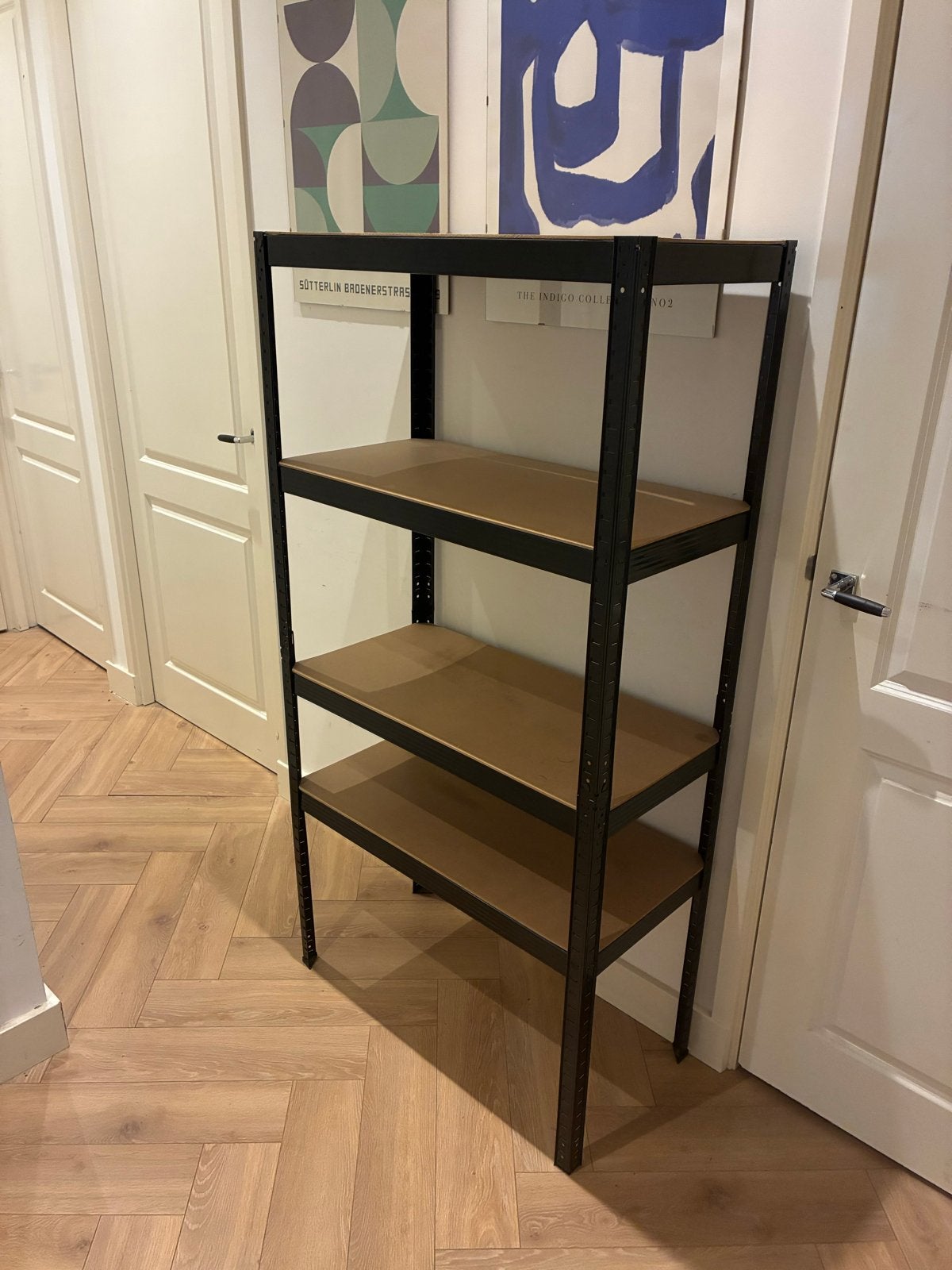 stellingkast - 280 kg - metaal - 157 x 80 x 41 cm -4 planken, Ophalen, Zo goed als nieuw