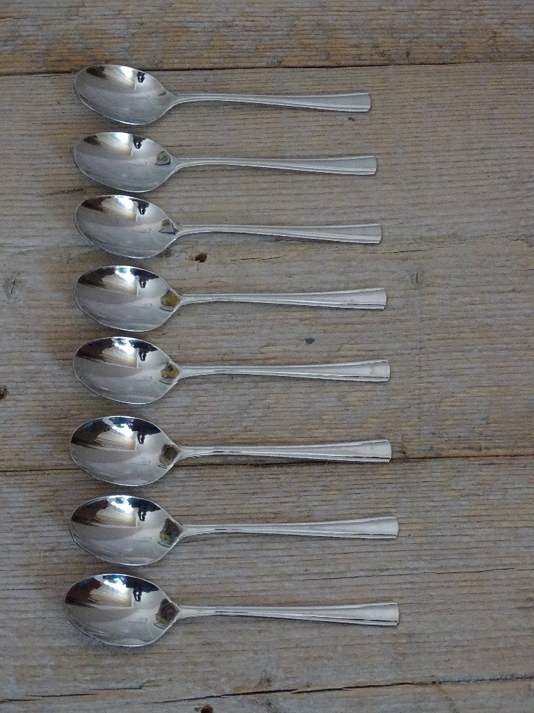 8x Koffielepel, Van Nelle 18-08, zo goed als nieuw, Ophalen of Verzenden