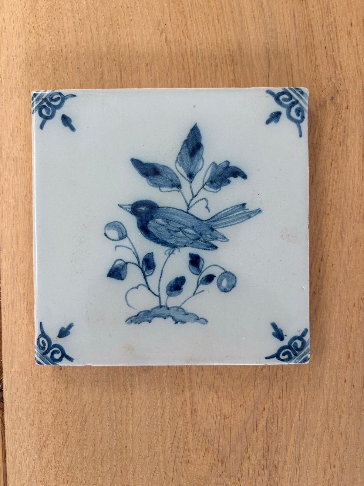 Delfts Blauwe Tegel met Vogelmotief, Ophalen of Verzenden