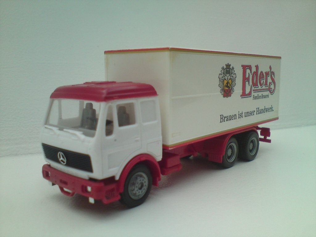 Herpa Mercedes NG bakwagen Eder's bier, Ophalen of Verzenden, Gebruikt, Bus of Vrachtwagen, Herpa