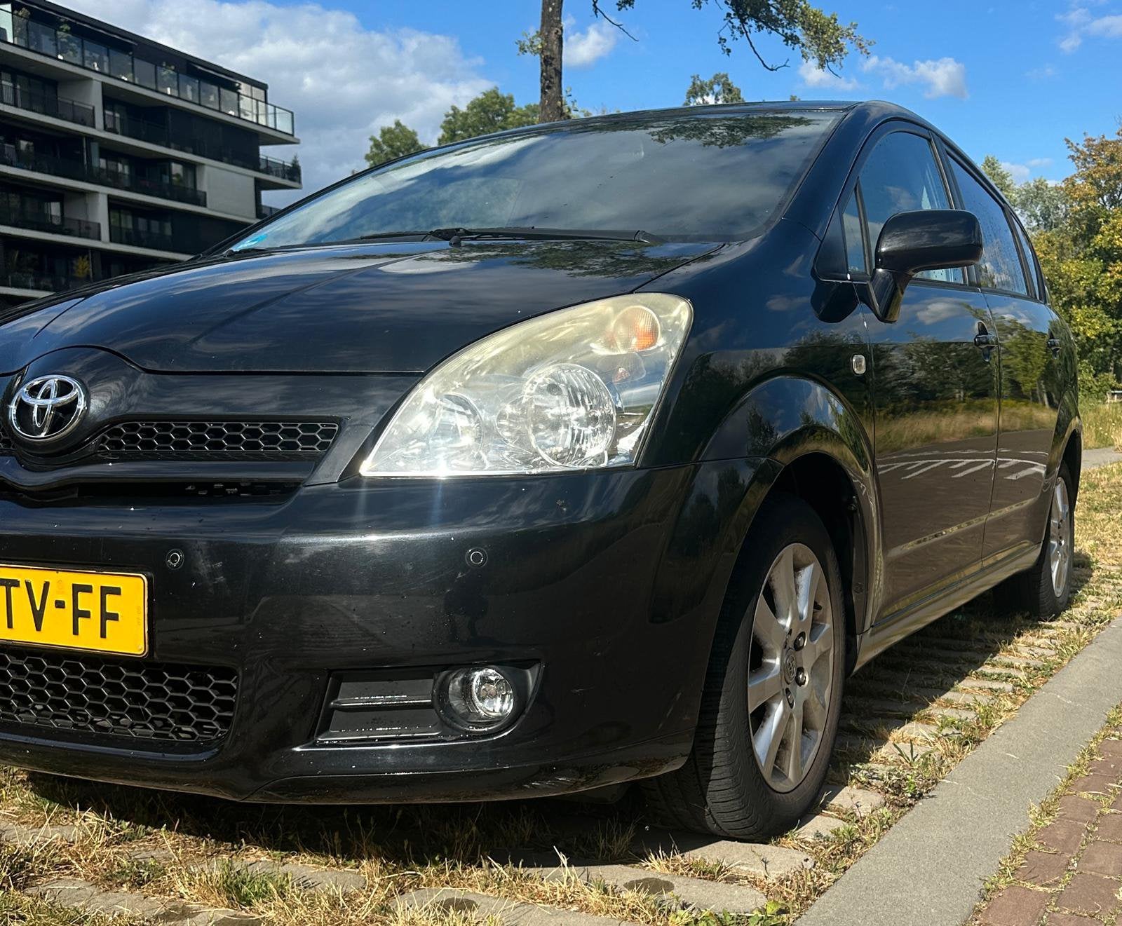 Toyota Corolla Verso VVT-i Dynamic. 5 P 2007  nieuwe apk, Metallic lak, 4 cilinders, Overige bekleding, Zwart