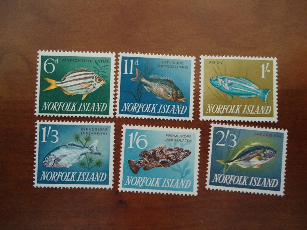 Vissen Norfolk 1962, mi. 45-50 postfris/ongebruikt, Ophalen of Verzenden, Postfris, Dier of Natuur