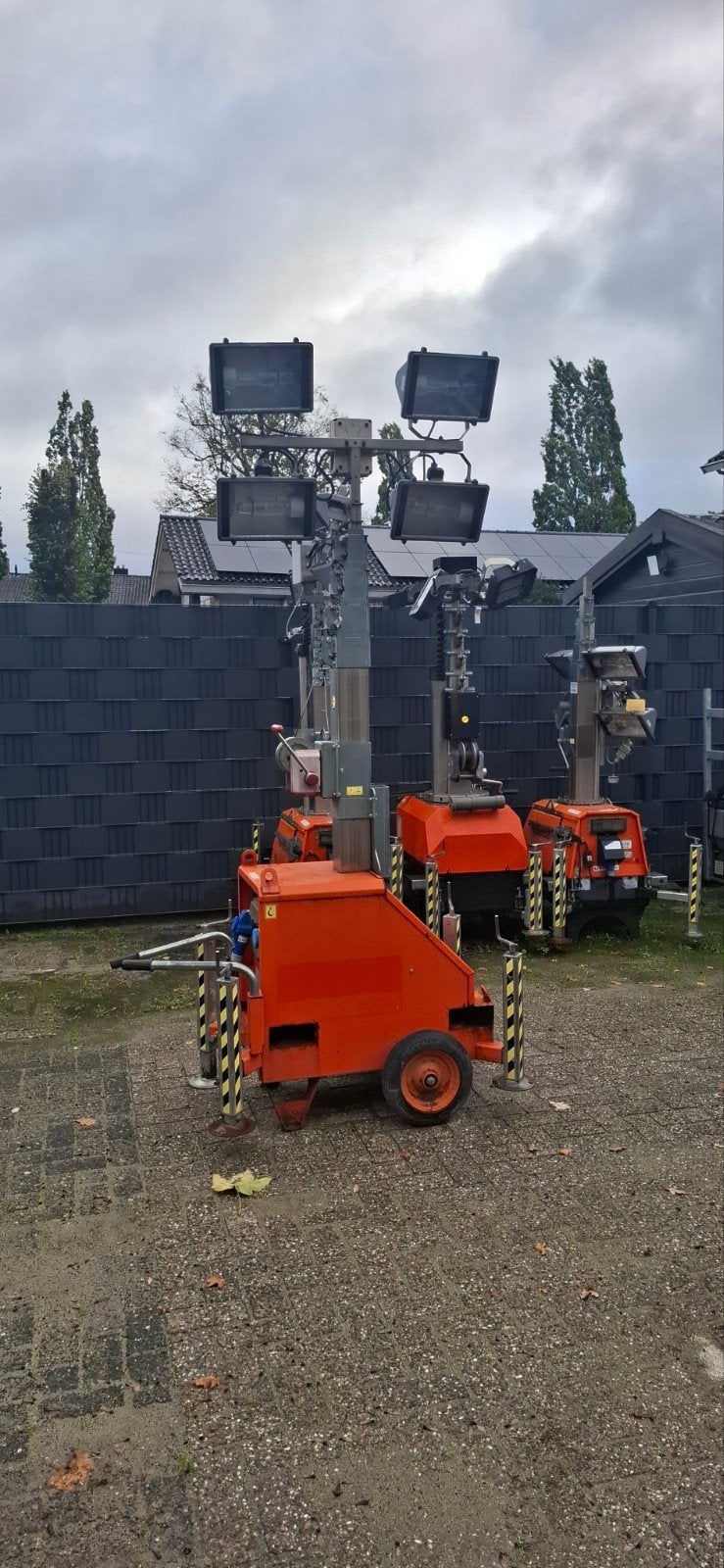 Mobiele lichtmast met 4 lampen, Ophalen, Gebruikt, Met statief, Lamp met armatuur