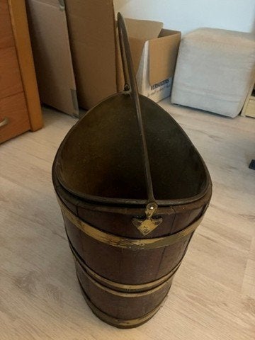 antieke bak of ton met losse binnenbak, Antiek en Kunst, Antiek | Koper en Brons, Ophalen, Koper